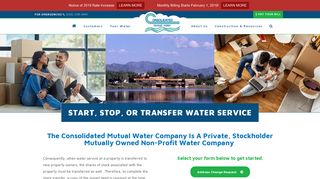 Consolidated Mutual Water Company | Start, Stop, or Transfer Service