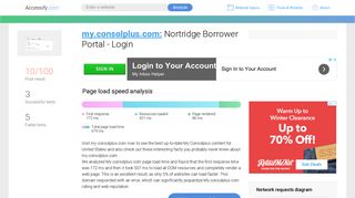 Access my.consolplus.com. Nortridge Borrower Portal - Login