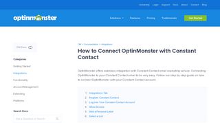 How To Connect OptinMonster With Constant Contact