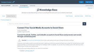 Connect Your Social Media Accounts to Social Share