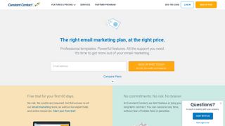 Email Marketing Solutions, Costs & Pricing | Constant Contact