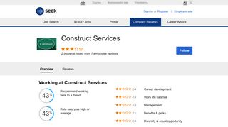 Working at Construct Services: Australian reviews - SEEK