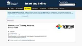 Construction Training Institute - Smart and Skilled