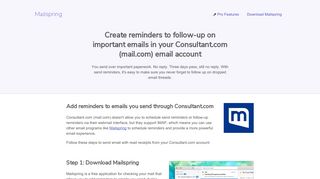 How to turn on reminders for your Consultant.com (mail.com) email ...