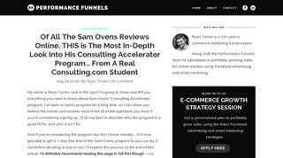 Sam Ovens Review - Inside The Consulting Accelerator Program