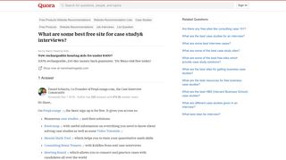 What are some best free site for case study& interviews? - Quora