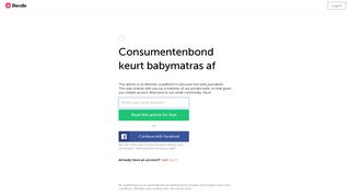 Consumentenbond keurt babymatras af - Nederlands Dagblad - Blendle