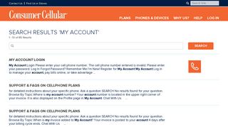 SEARCH RESULTS 'my account' - Consumer Cellular - The Best No ...