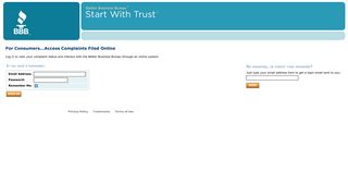 Consumer Login - Better Business Bureau