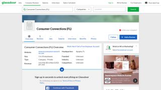 Working at Consumer Connections (FL) | Glassdoor