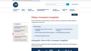 Filing a Consumer Complaint | USAGov