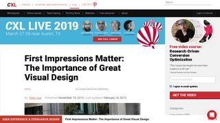 First Impressions Matter: The Importance of Great Visual Design