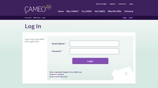 Login To Use CAMEO UK Consumer Insight Tool