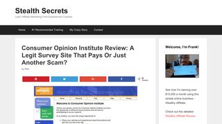 Consumer Opinion Institute Review: A Legit Survey Site That Pays Or ...