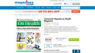 Consumer Reports on Health Magazine Subscription Discount ...