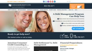 Debt Relief & Debt Consolidation - Consumercredit.com