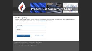 Login - Process Gas Consumers Group