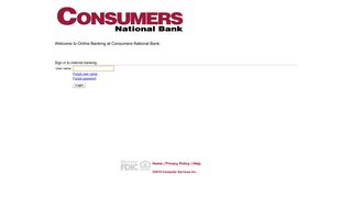 Consumers National Bank - Online Banking - myebanking.net