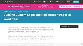 Building Custom Login and Registration Pages in WordPress - SitePoint