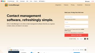 Online Contact Management Software - Zoho ContactManager