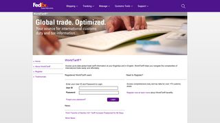 FedEx WorldTariff - FedEx Trade Networks
