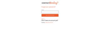 Create a new password - ContactMonkey Dashboard