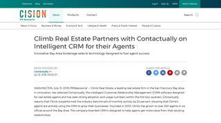 Climb Real Estate Partners with Contactually on Intelligent CRM for ...