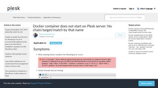 Docker container does not start on Plesk server: No chain/target/match ...