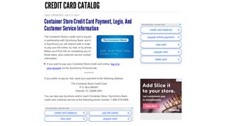 Container Store Credit Card Payment, Login, and Customer Service ...