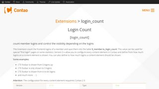 [login_count] Login Count 2.1.0 - Contao Open Source CMS