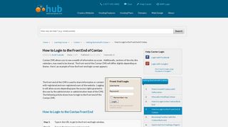 How to Login to the Front End of Contao | Web Hosting Hub
