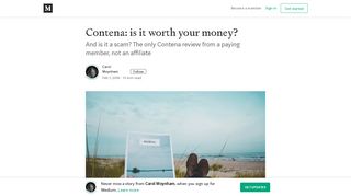 Contena: is it worth your money? – Carol Moynham – Medium