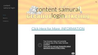 content samurai login - Google Sites