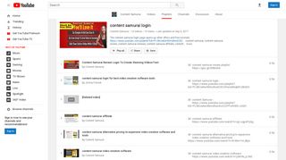 content samurai login - YouTube