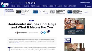 Continental Airlines Final Days and What It Means For You – The ...