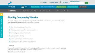 FirstService Residential of FL - Find My Community Website