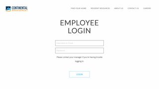 Employee Login | Continental Management