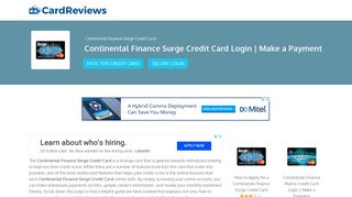 Continental Finance Surge Credit Card Login | Make a Payment