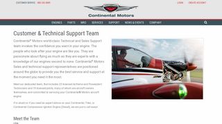 Customer & Technical Support Team - Continental Motors