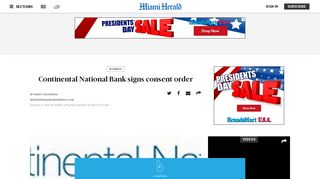 Continental National Bank signs consent order | Miami Herald