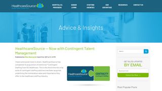 HealthcareSource Contingent Talent Management | HealthcareSource