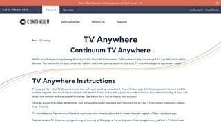 TV Anywhere | Welcome to More with Continuum