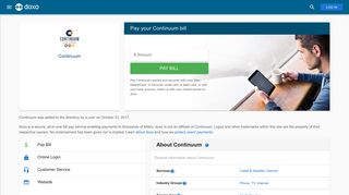 Continuum: Login, Bill Pay, Customer Service and Care Sign-In - Doxo