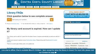 expired - Contra Costa County Library - answers to questions about ...