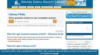 Contra Costa County Library - answers to questions about using the ...