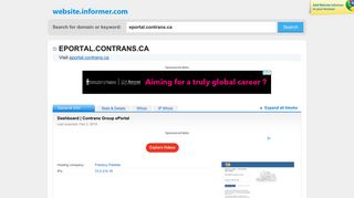 eportal.contrans.ca at WI. Dashboard | Contrans Group ePortal