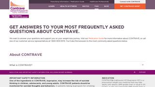 Get Answers to Your FAQs About CONTRAVE | CONTRAVE ...