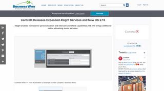 Control4 Releases Expanded 4Sight Services and New OS 2.10 ...