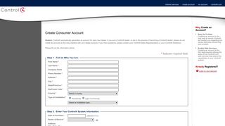 my.Control4.com | Create New Account