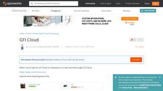 [SOLVED] GFI Cloud login going to Controlnow website - Spiceworks ...
